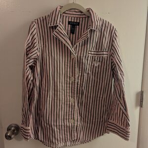 Ralph Lauren Pink and Black Pajama Top.